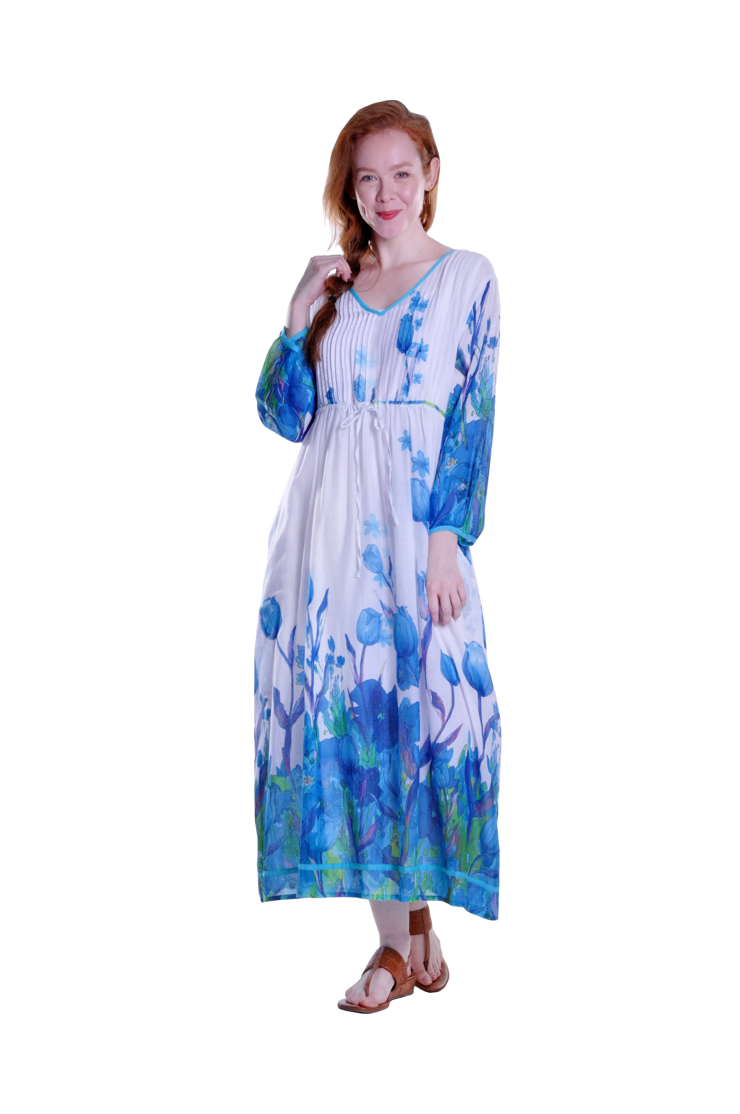 100% Cotton Floral Print Caftan