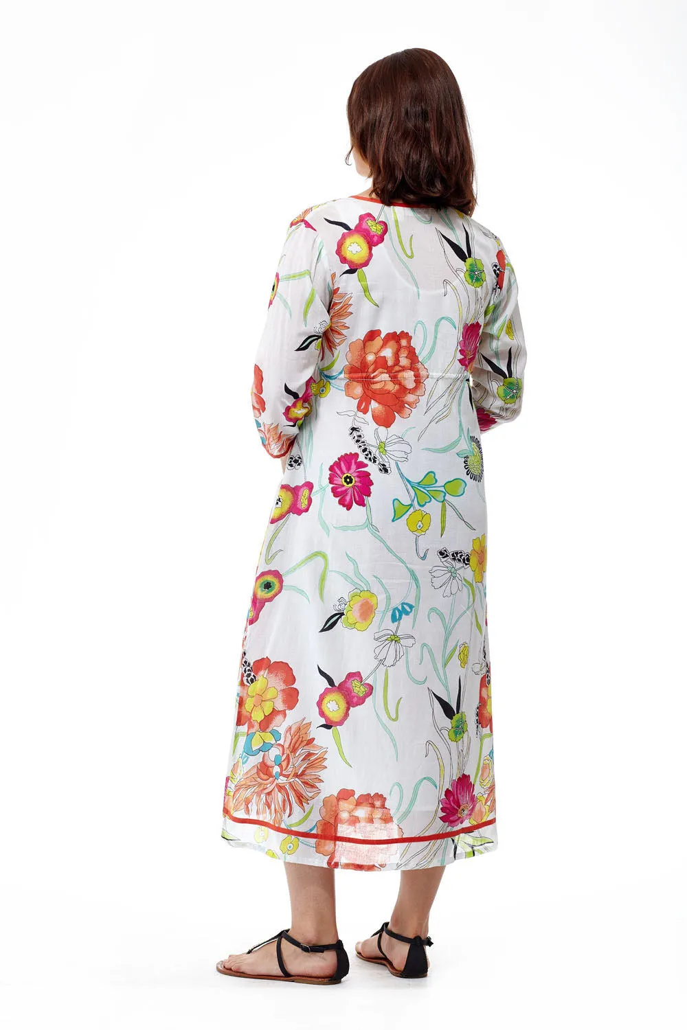 100% Cotton Floral Print Caftan