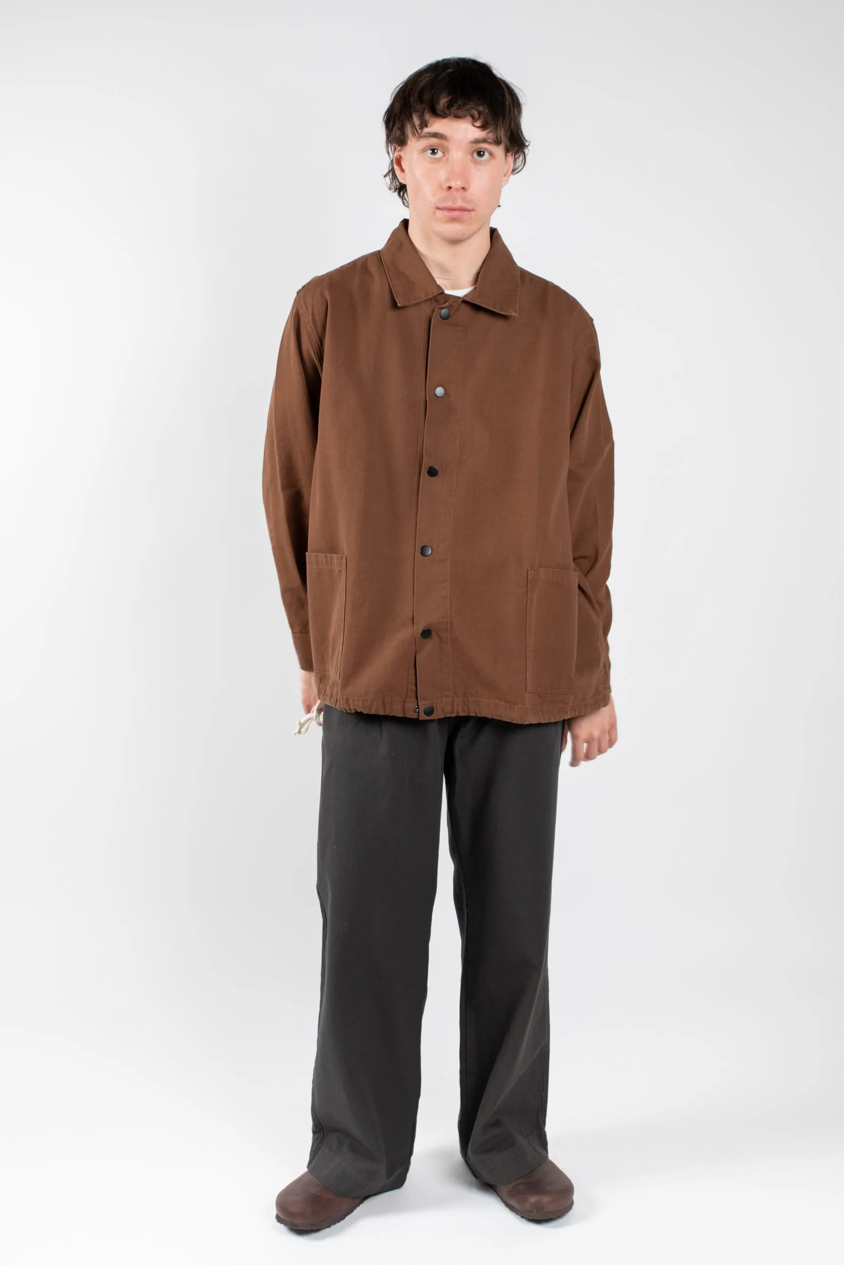 3013 Button Coach Jacket | Chocolate