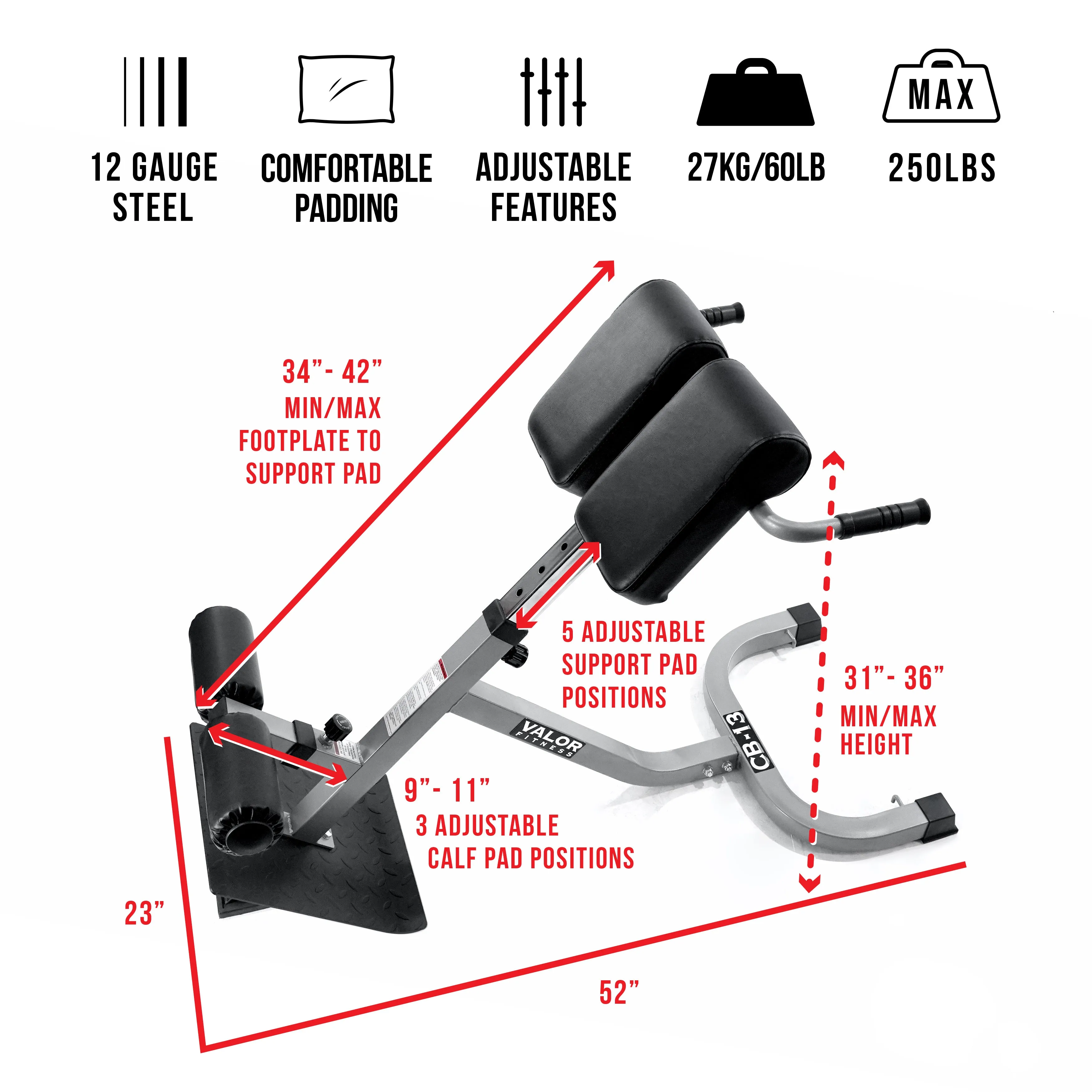 Adjustable Back Extension Machine