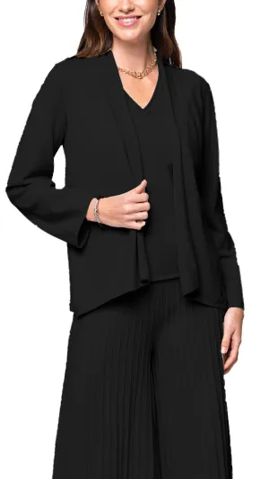 Amy Shawl Collar Cardigan - Black