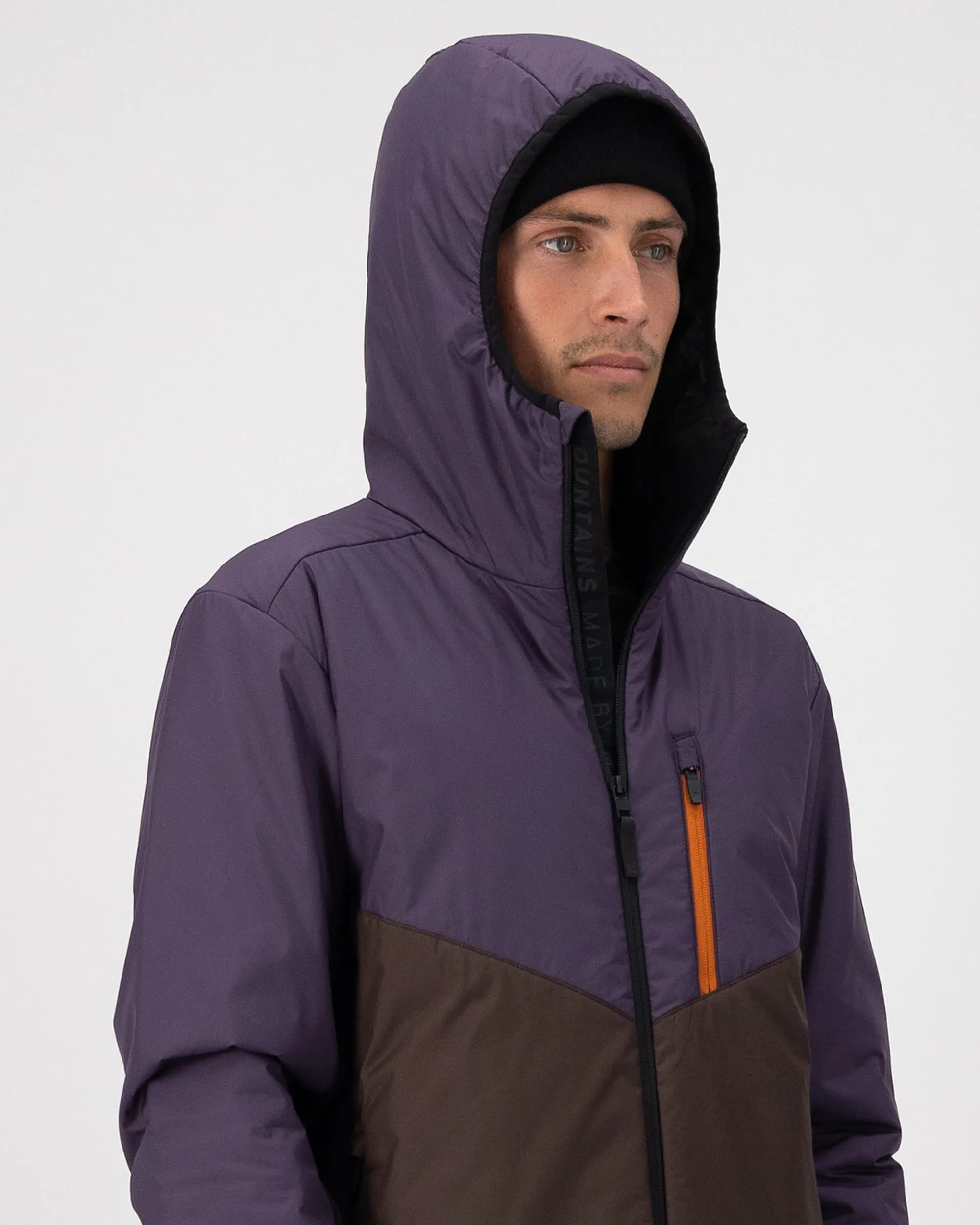 Arete Merino Insulated Hooded Jacket - Indigo / Cedar