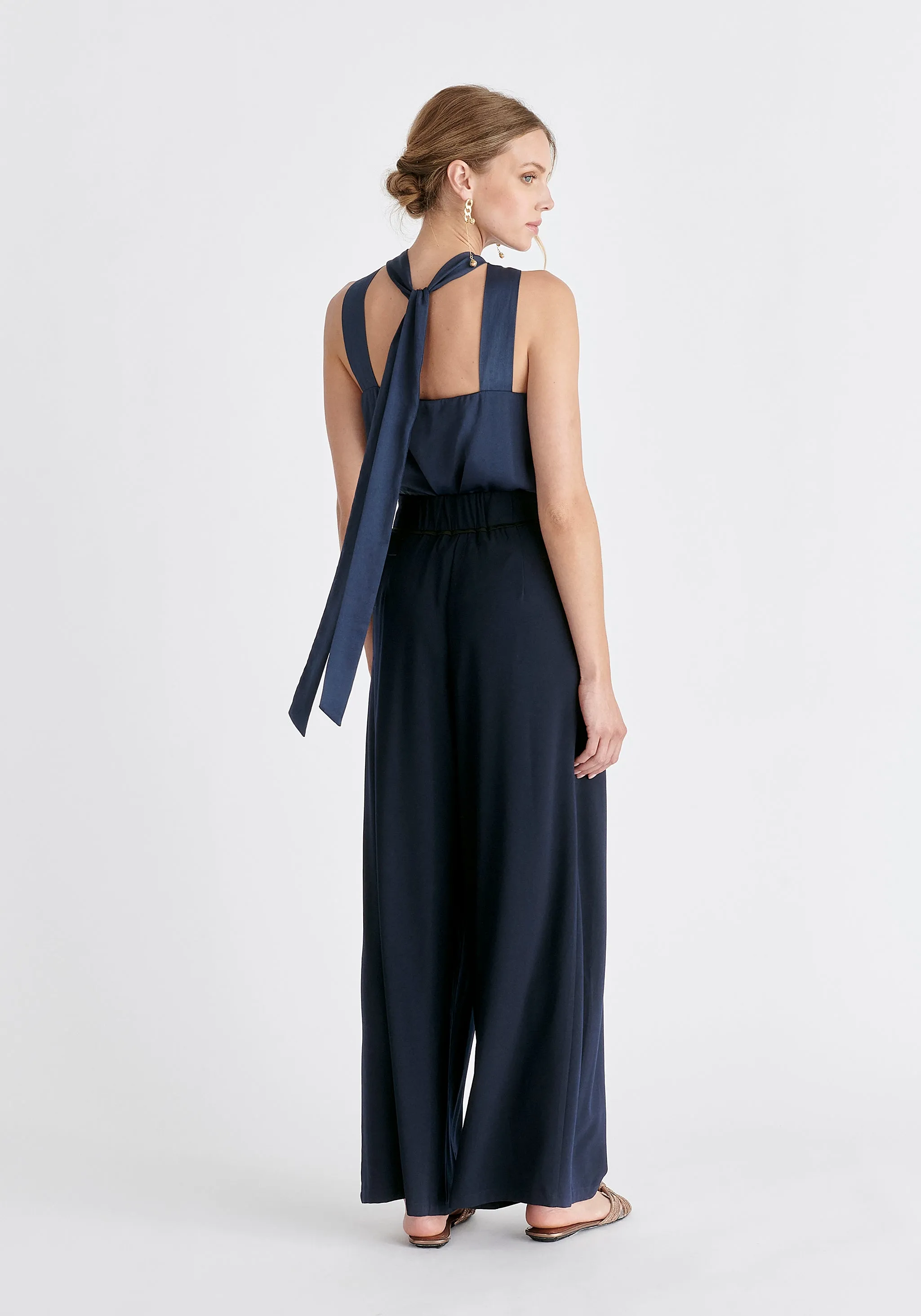 Asymmetric Waistband Trousers