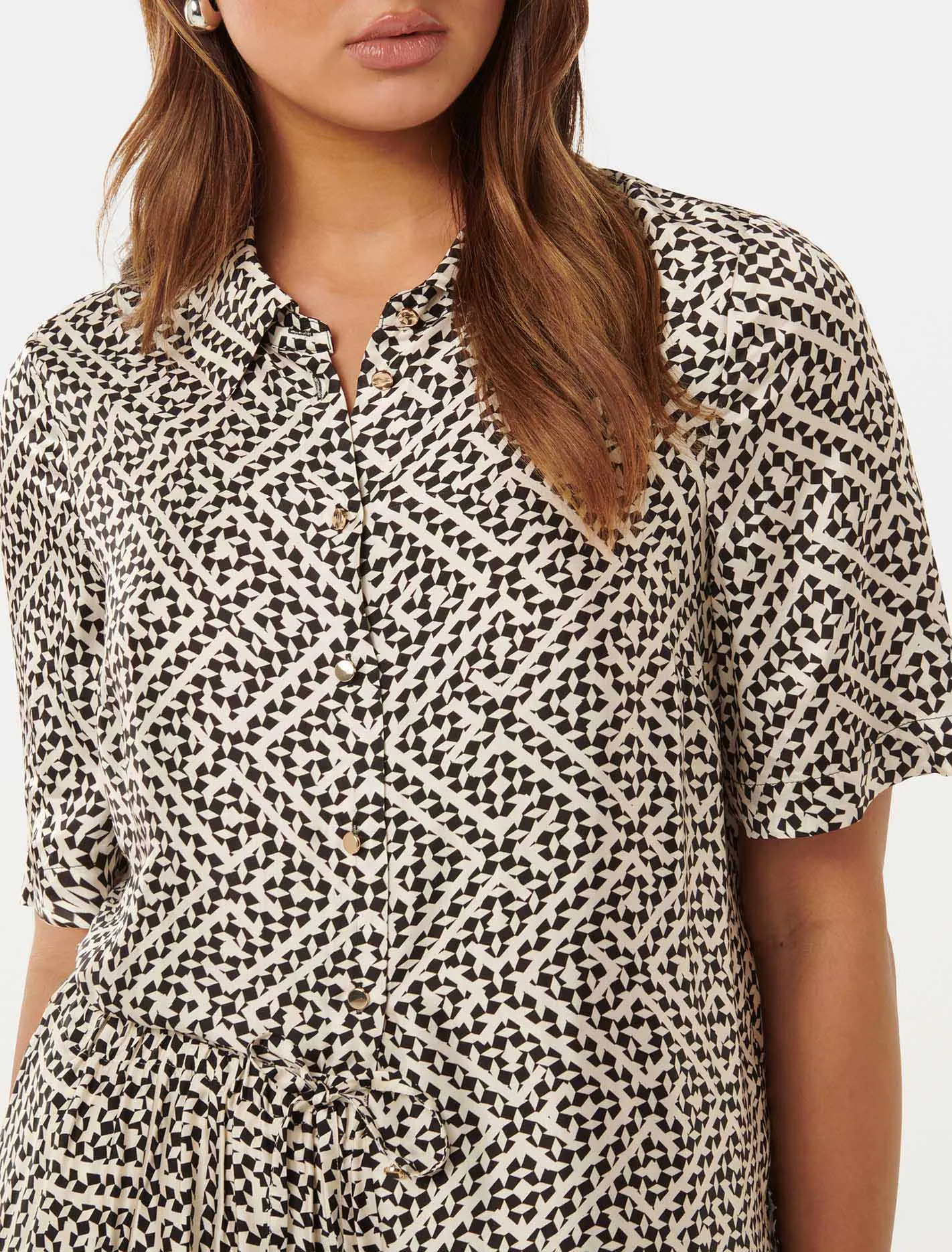 Becca Border Print Shirt