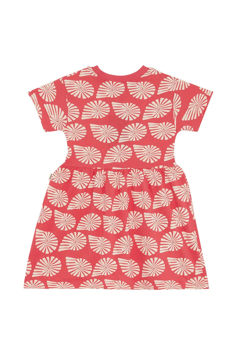 Bonds Kids Tee Dress - Seashell Symphony Red