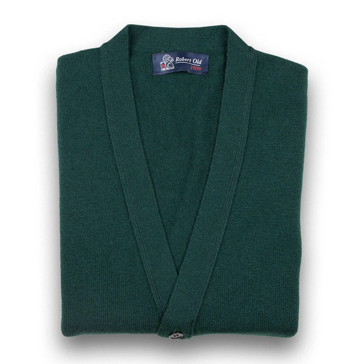 Bottle Green Mallaig 4ply Cashmere Cardigan