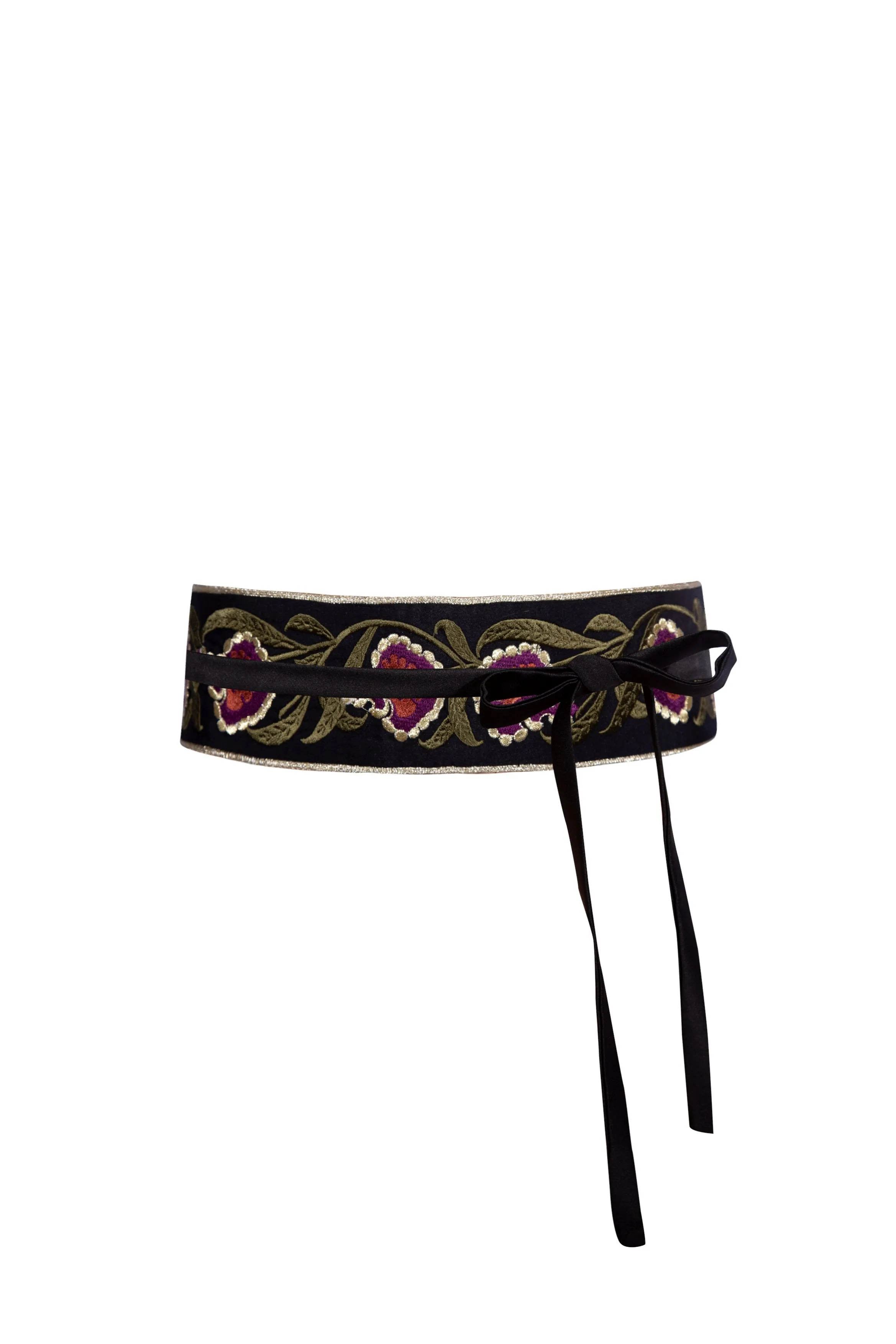 Carnation Belt- Purple/Black