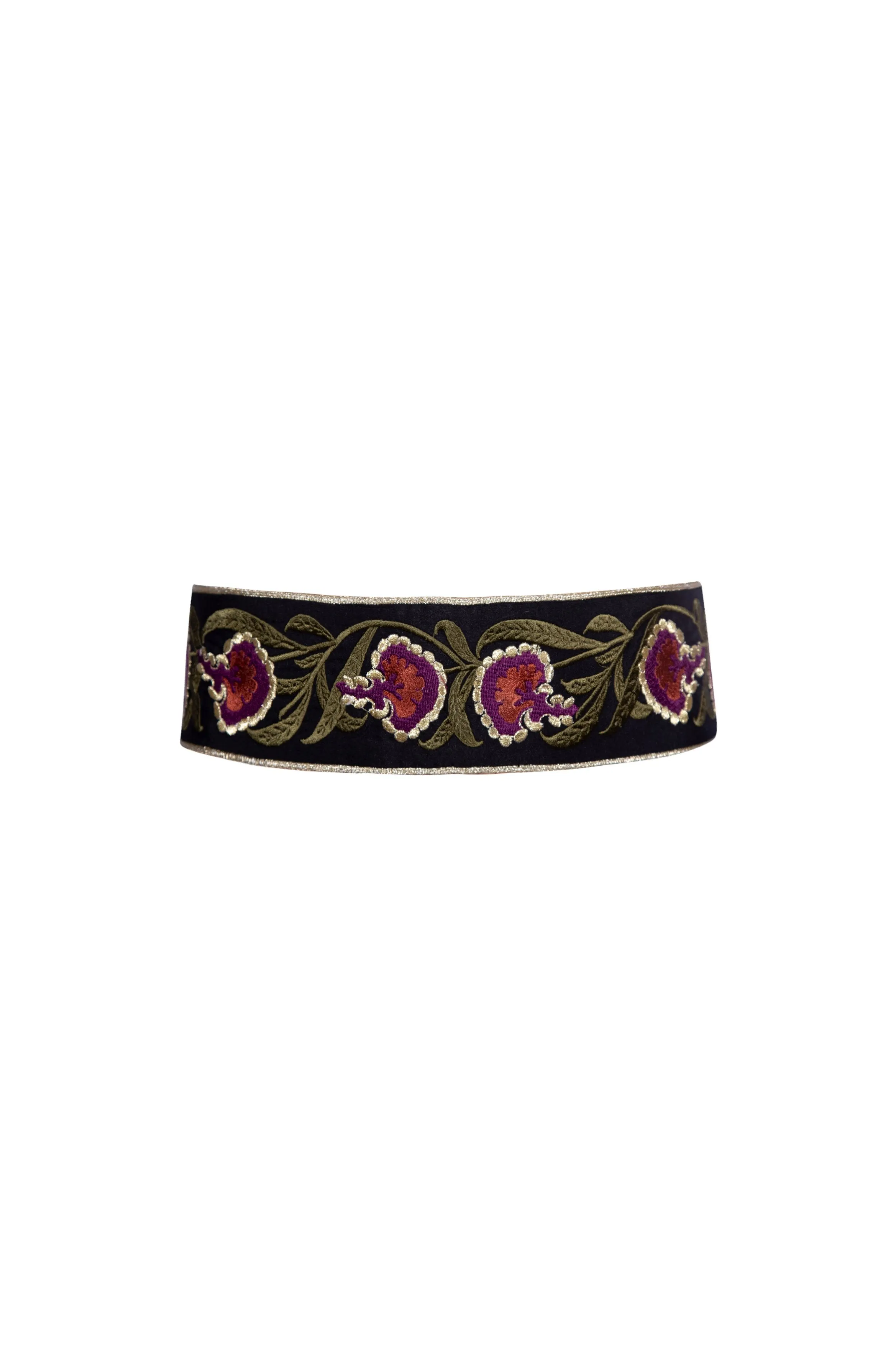 Carnation Belt- Purple/Black