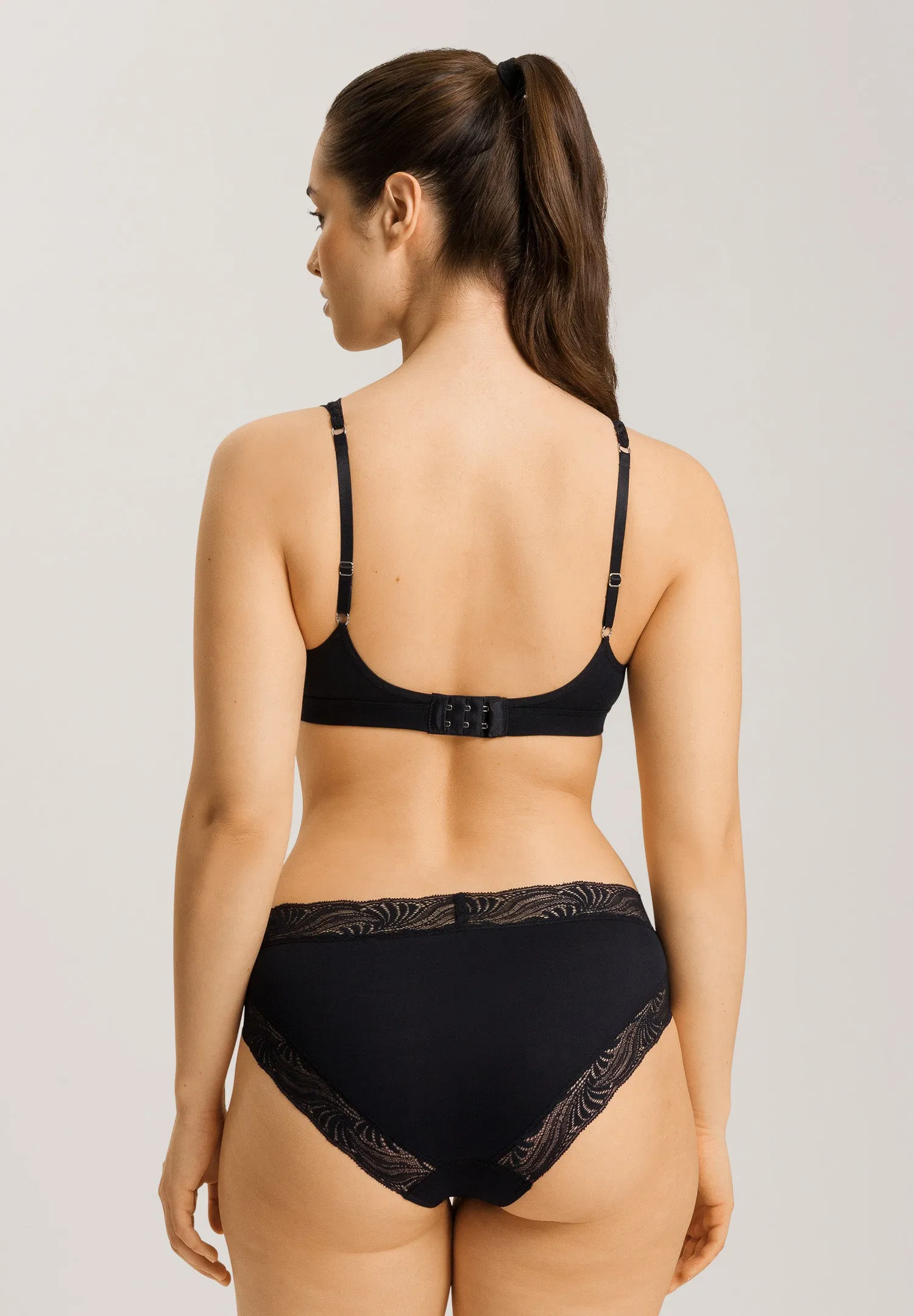 Cotton Delight Lace Trim Soft Cup Bra | Black 71838-019