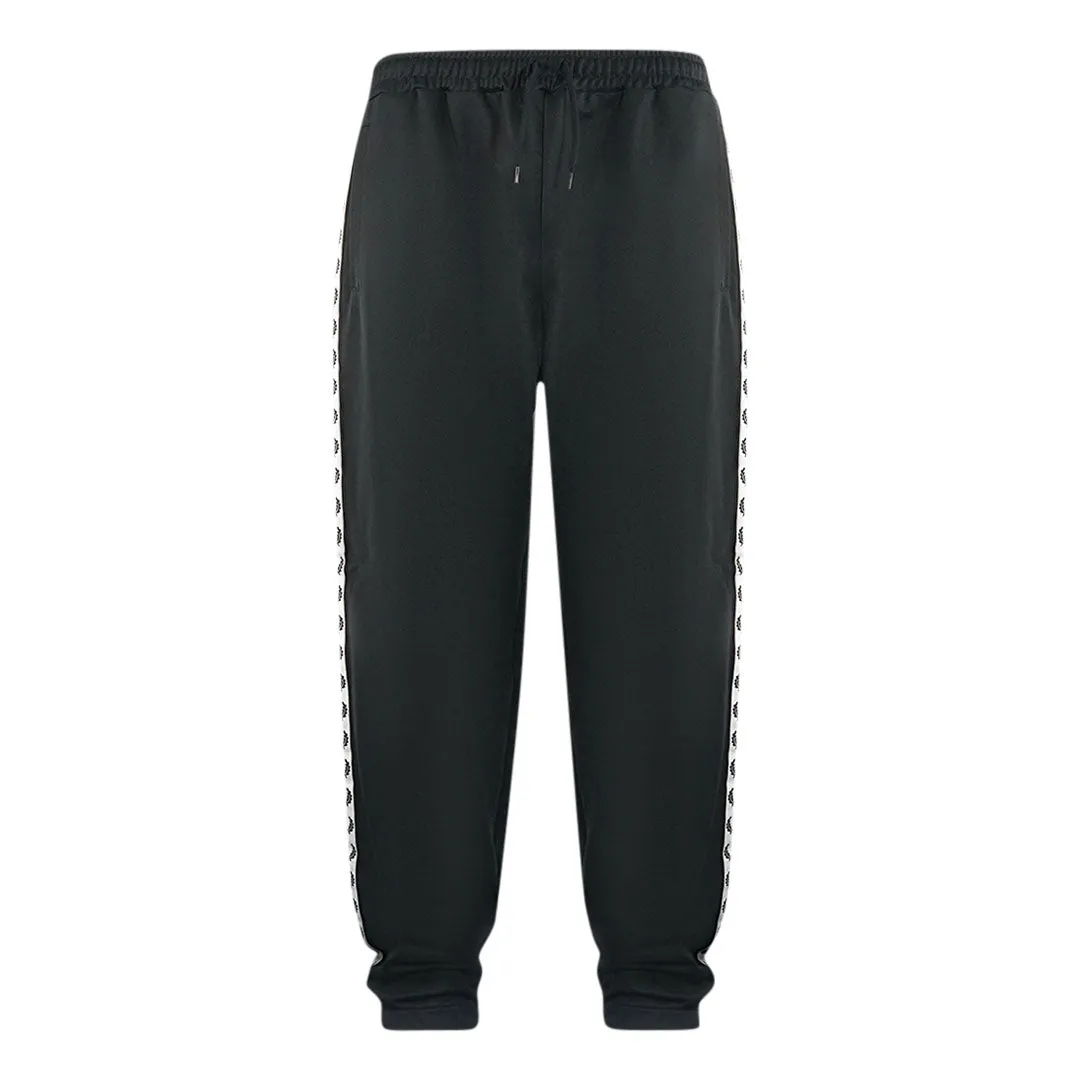 Fred Perry Tonal Tape Black Sweat Pants