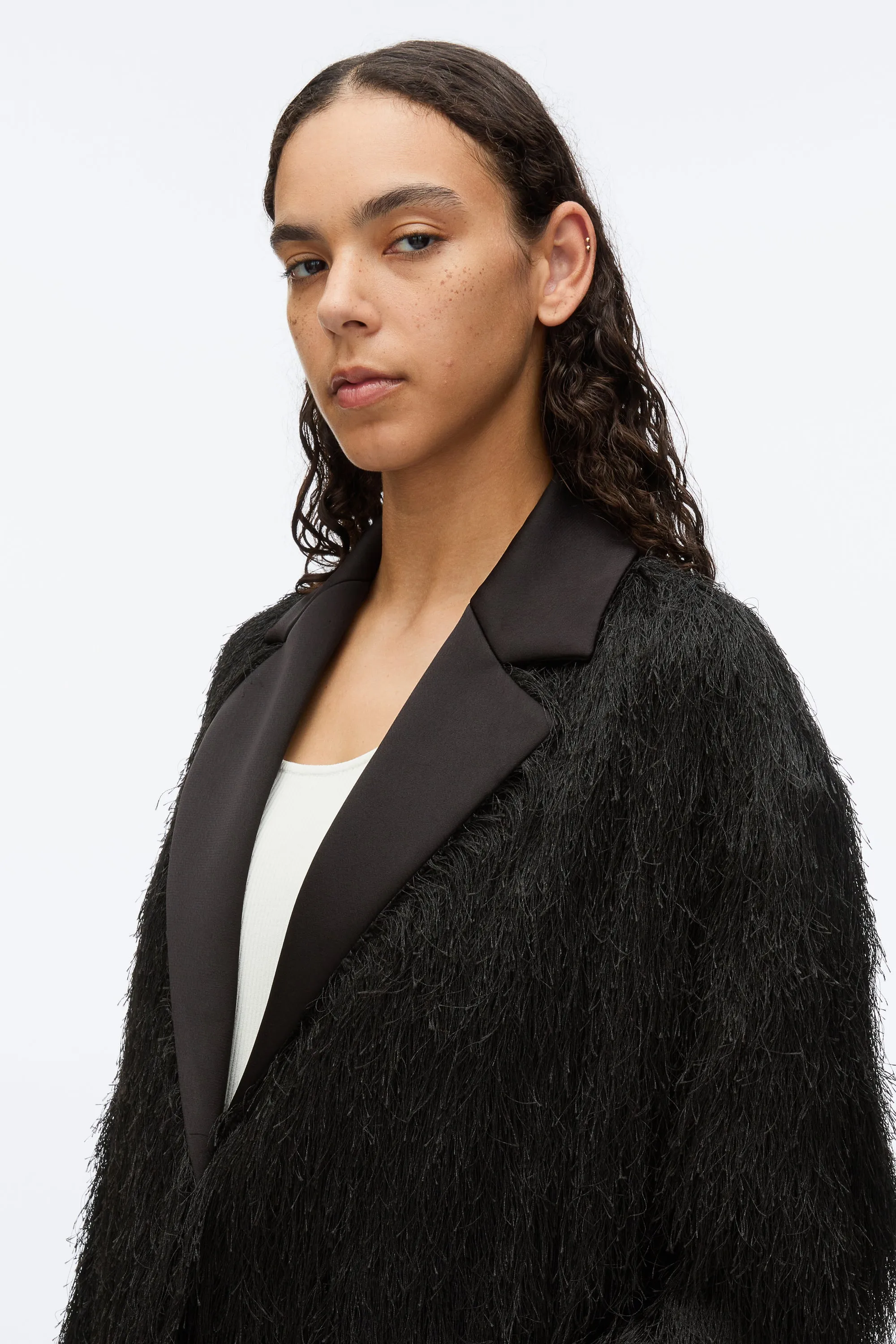 Fringe Tuxedo Coat