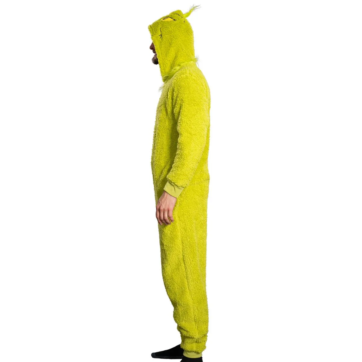 Grinch Sherpa Union Suit with Head Zipper