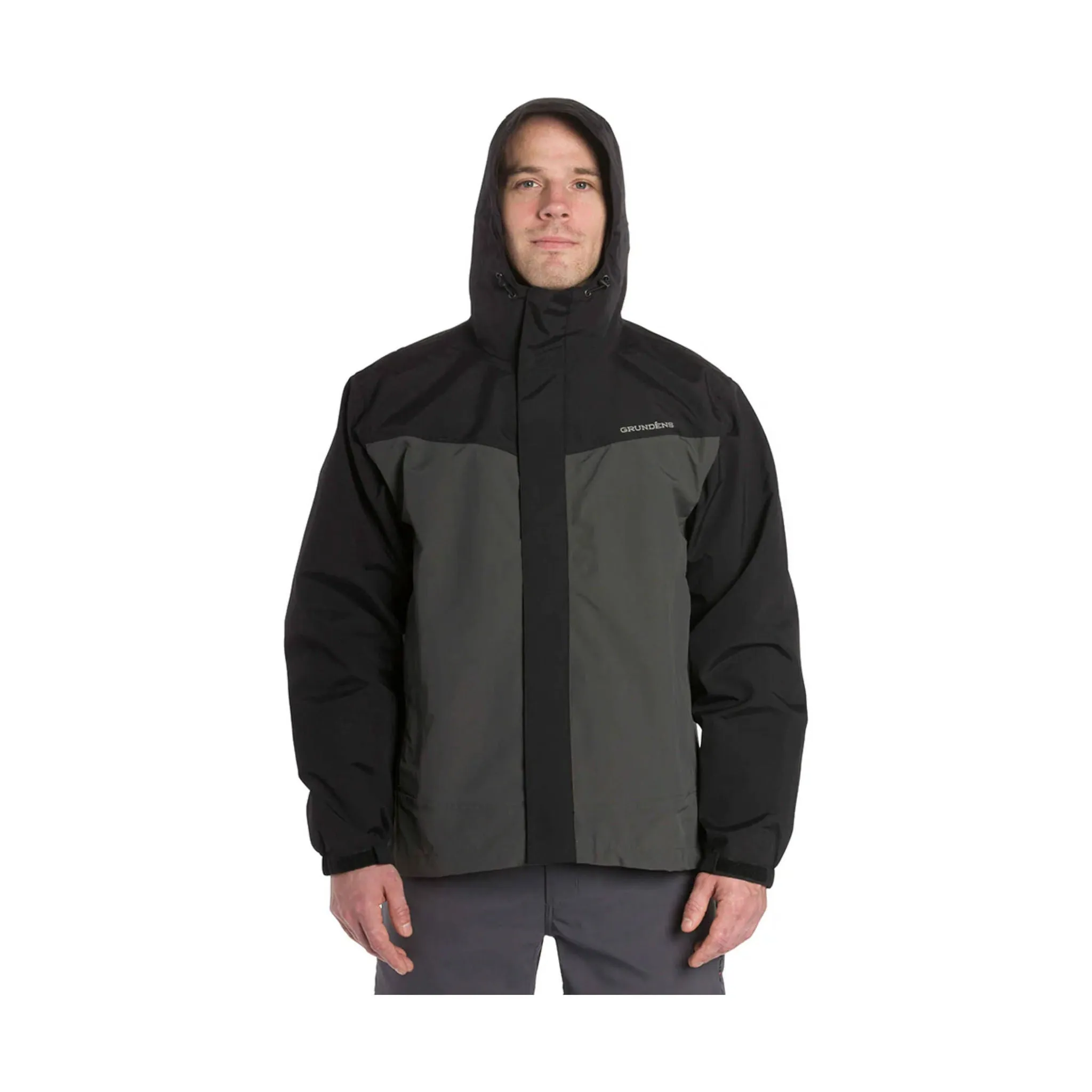 Grundens Men's Full Share Jacket - Black/Light Grey