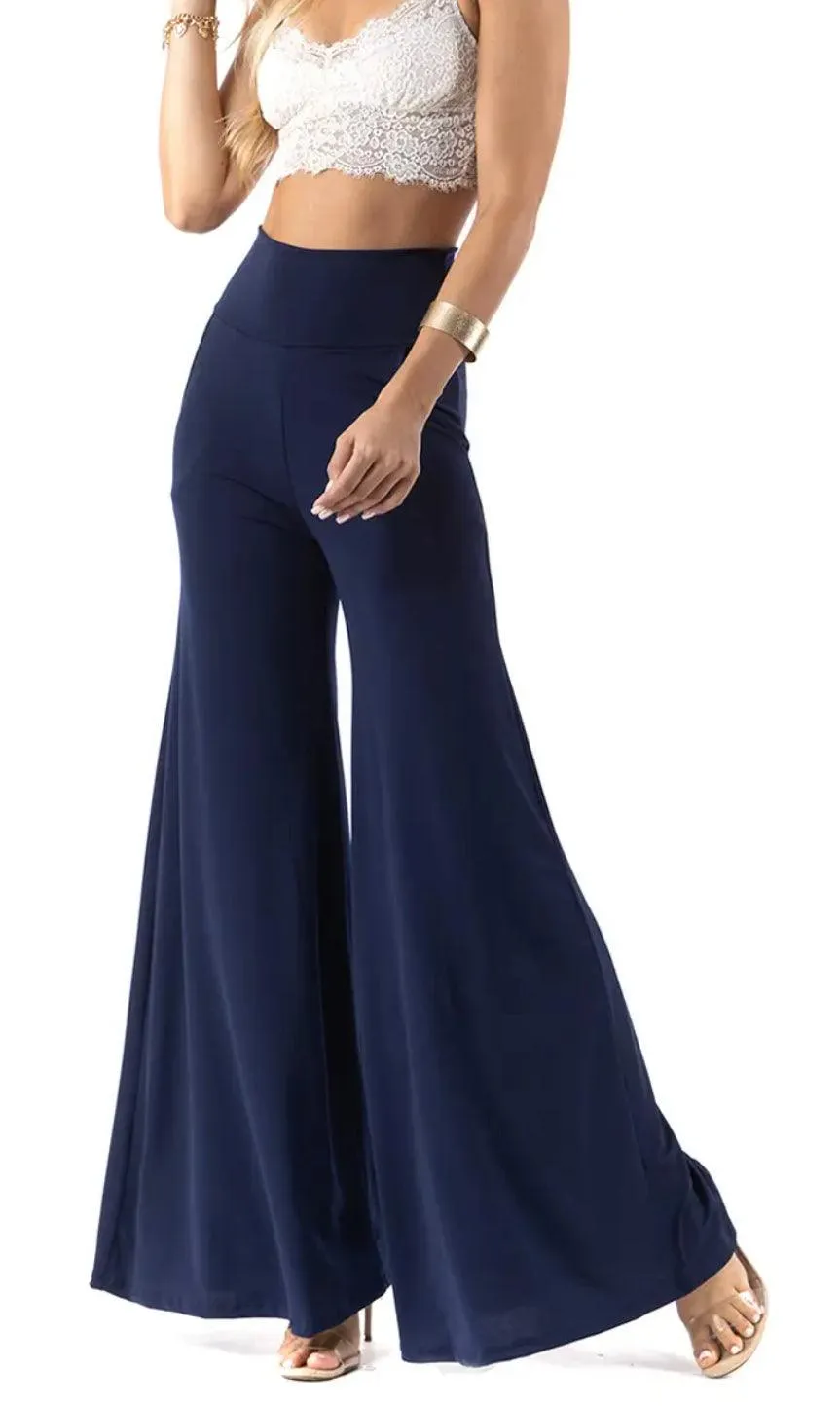 High Waist Plus Size Palazzo Pants WP1001