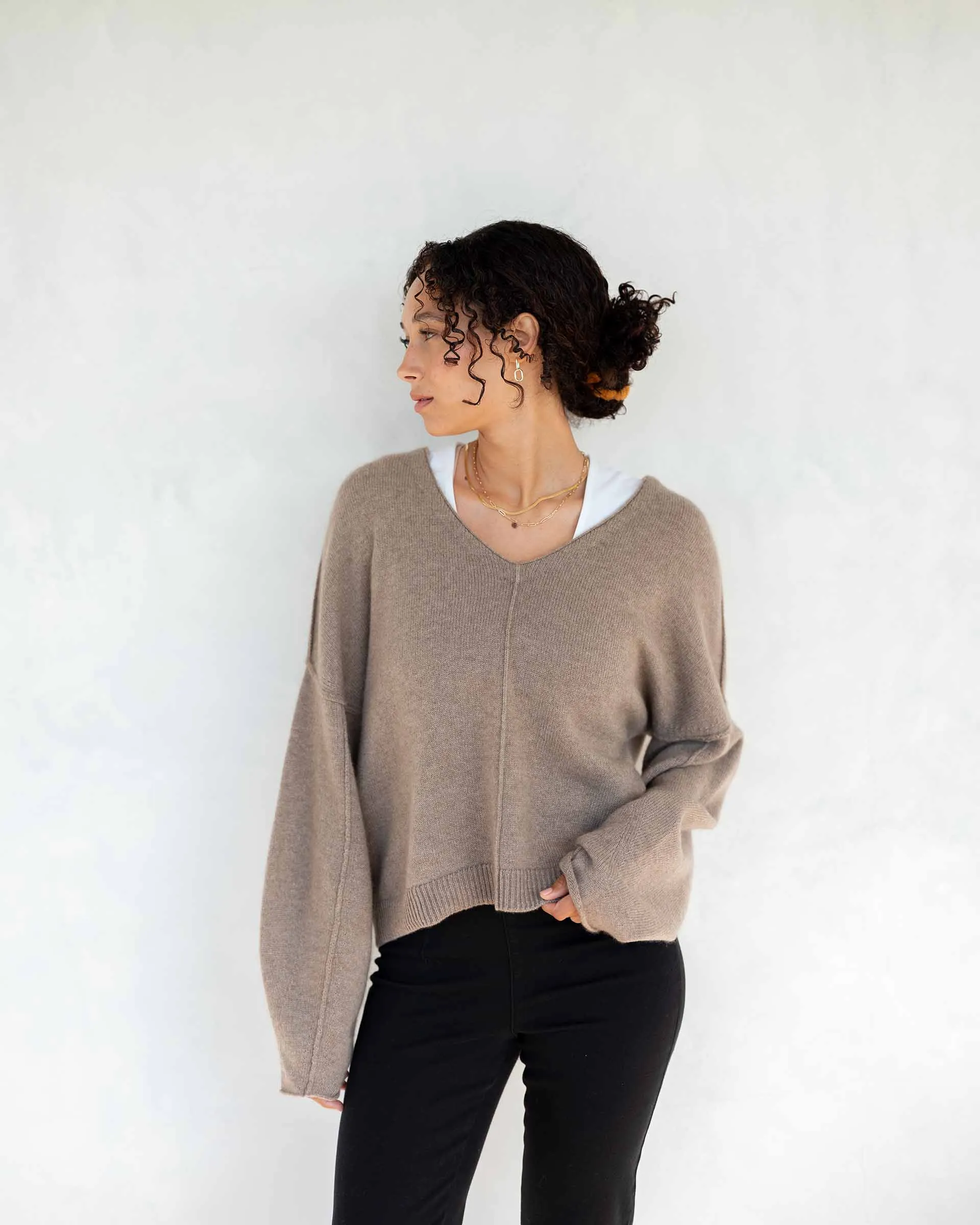 Lugano Cashmere V-Neck Sweater