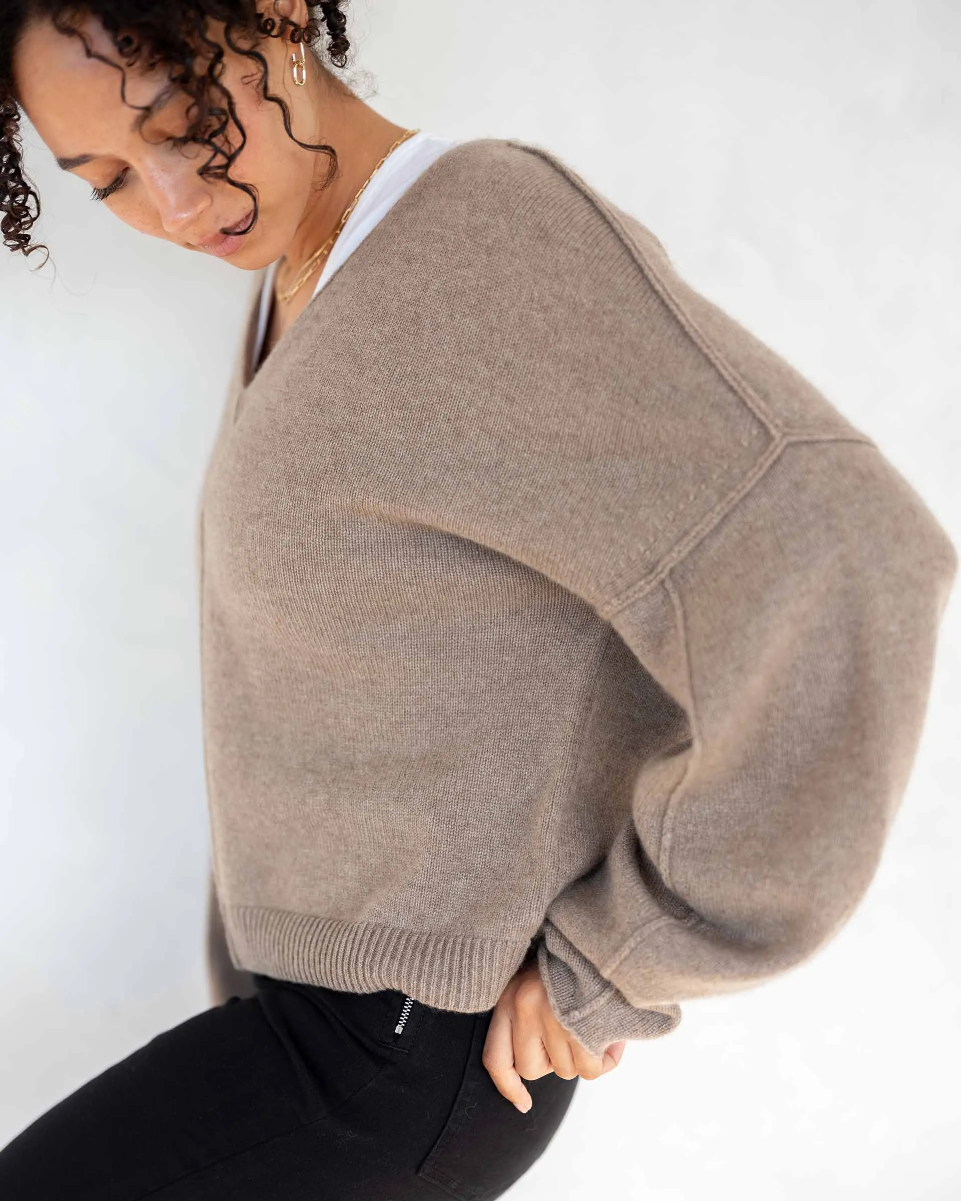 Lugano Cashmere V-Neck Sweater