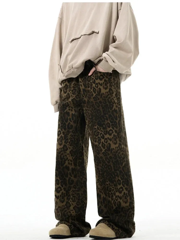 MADWITCH Savage Chic Leopard Wide-Leg Trousers