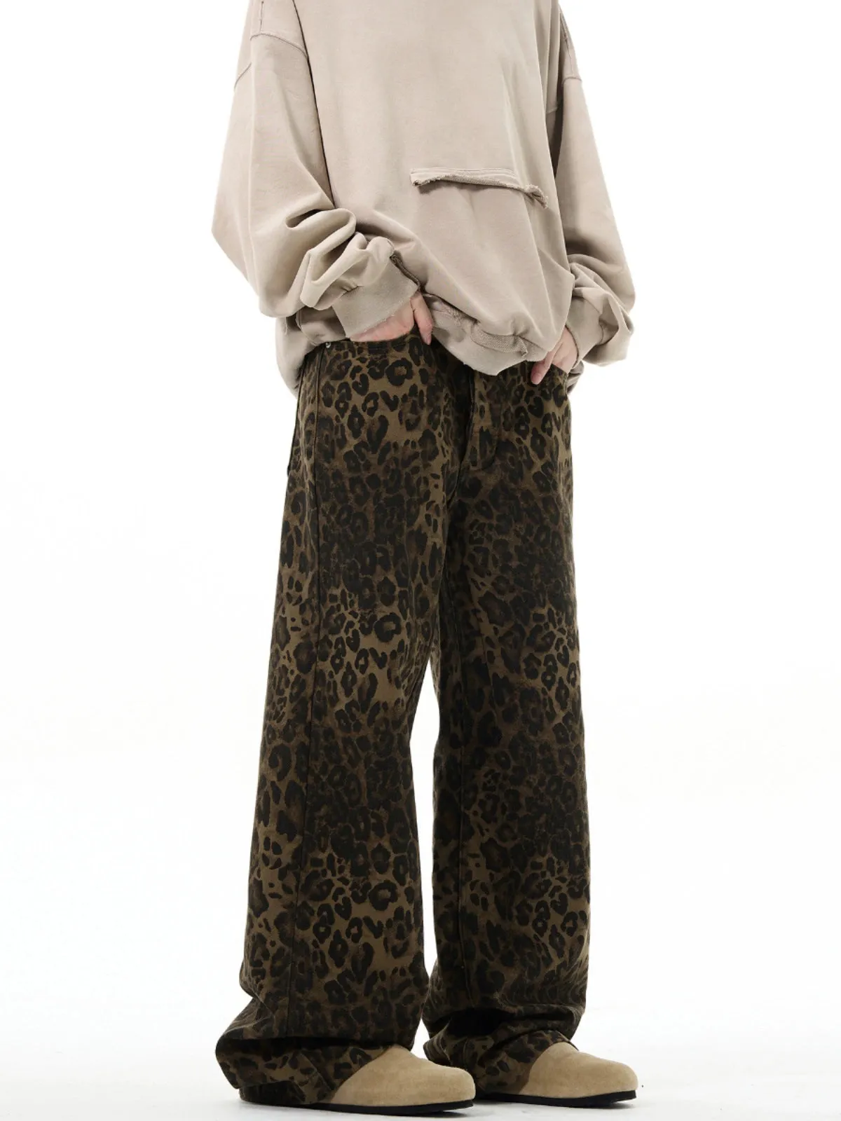 MADWITCH Savage Chic Leopard Wide-Leg Trousers