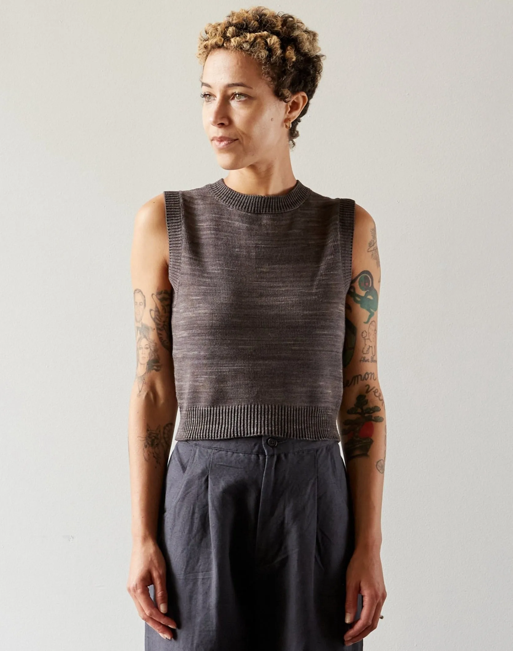 Maria Stanley Sweater Vest, Charcoal