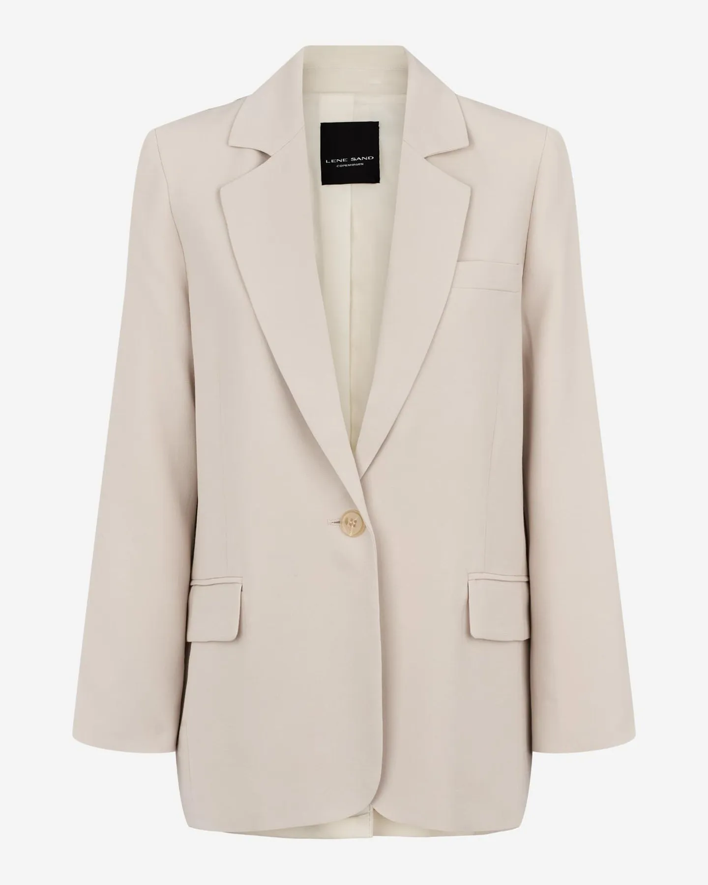 MARLENE SATIN BACK BLAZER - BEIGE