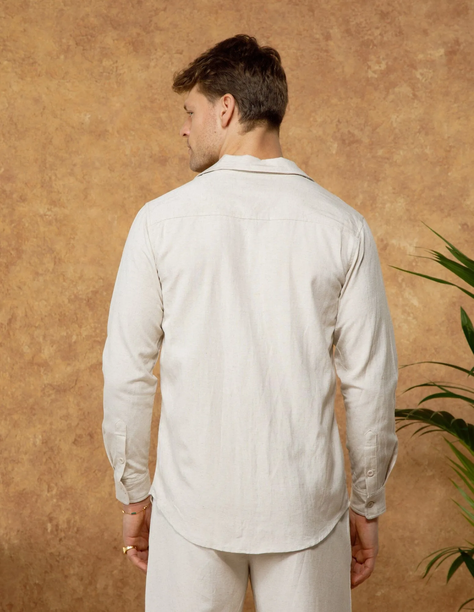 Oatmeal Linen L/S Shirt