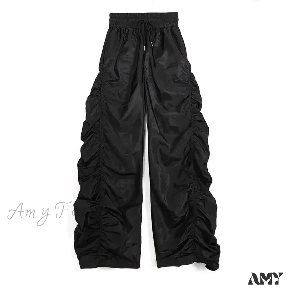 Pants Halloween High-Waist Baggy Black Comfortable