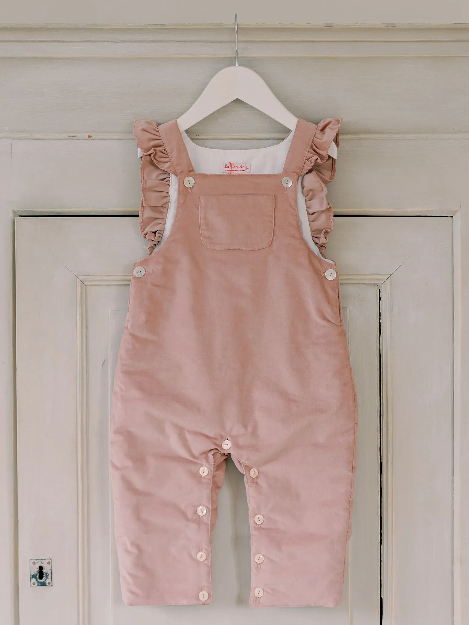 Pink Delphina Baby Girl Dungarees