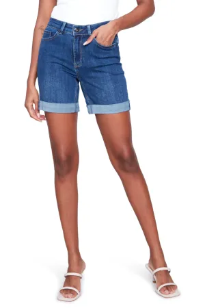 Rolled Hem Denim Short