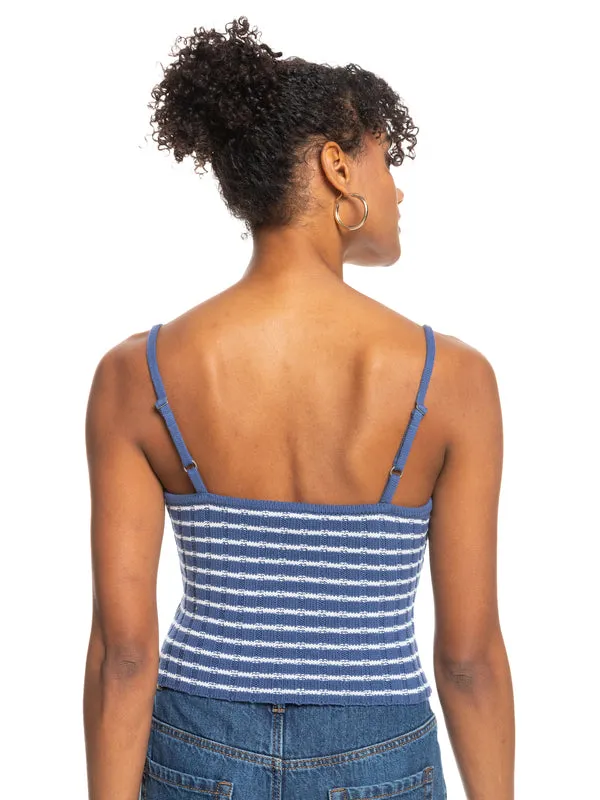 Roxy Dream Sign Stripe Tank-Bijou Blue