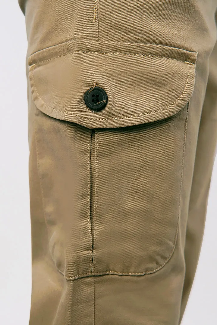 Straight Cargo Pants - Khaki