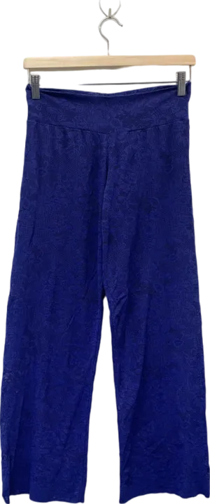 Suggest Royal Blue Lace Wide-Leg Trousers Size UK 8