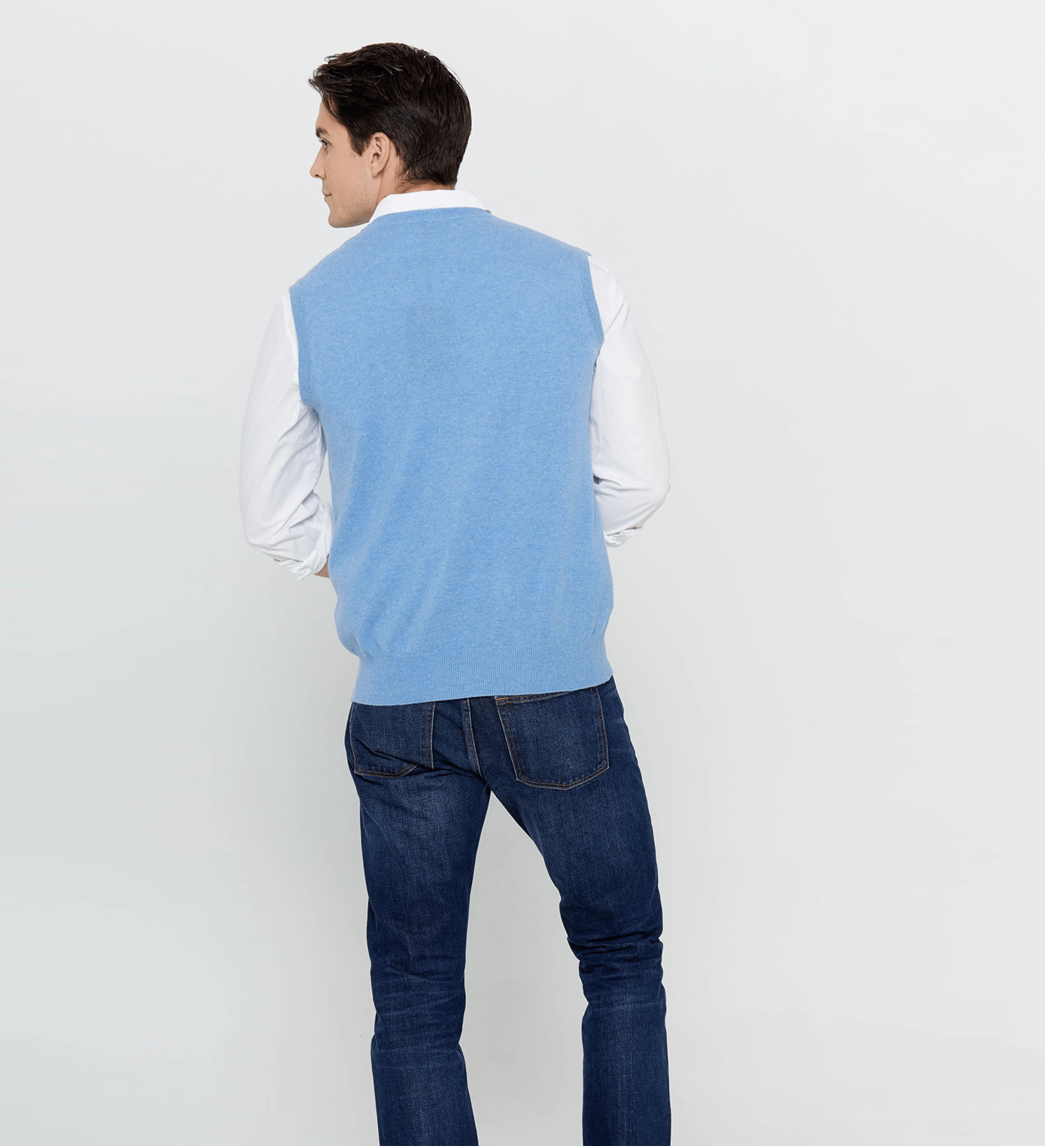 The V-Neck Basic Vest Cashmere Sweater