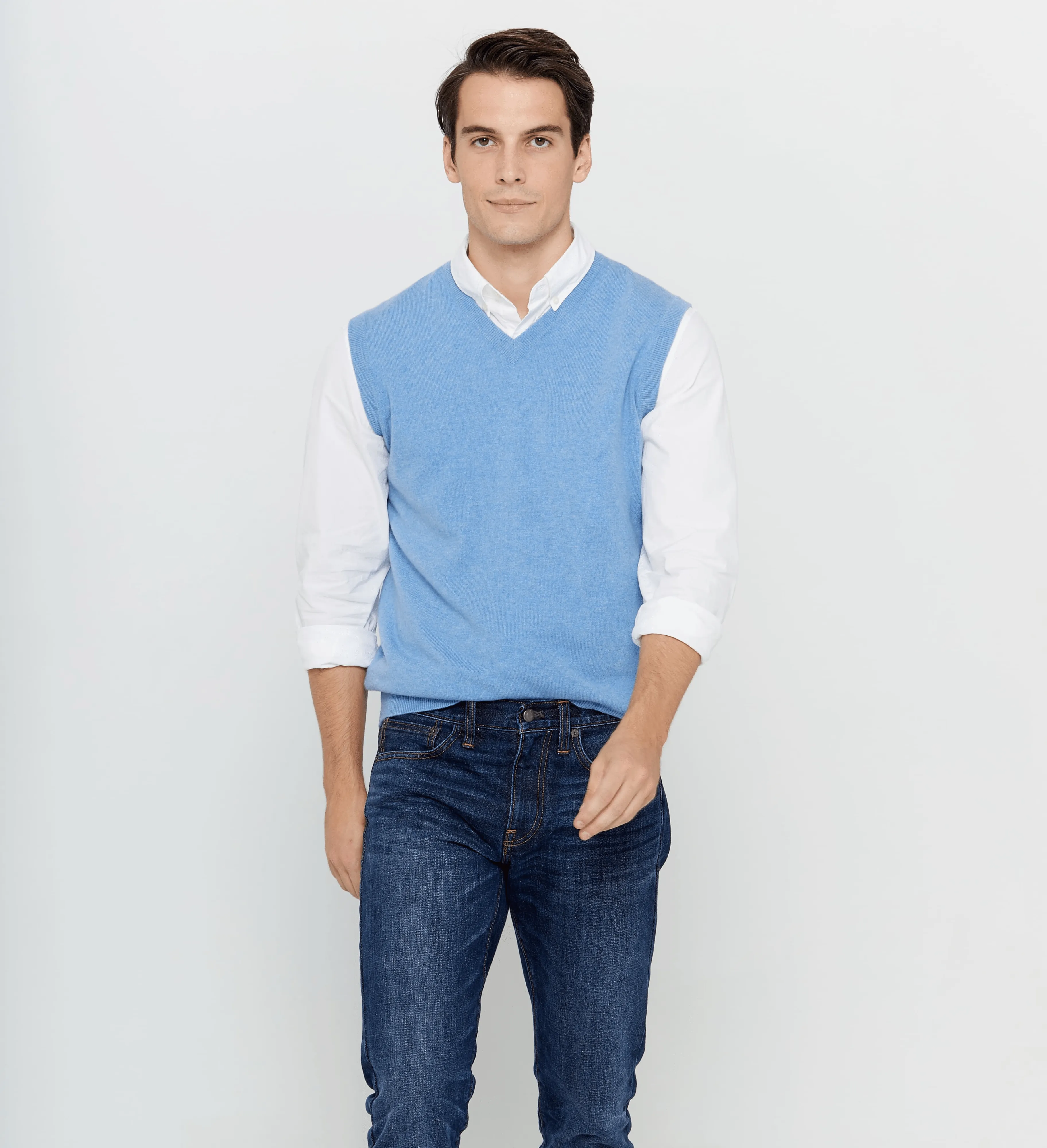 The V-Neck Basic Vest Cashmere Sweater