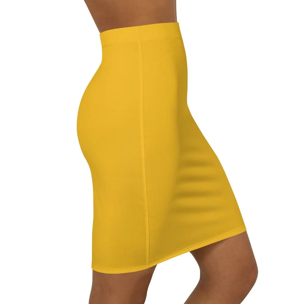 Uniquely You Womens Skirt / Yellow Pencil Skirt