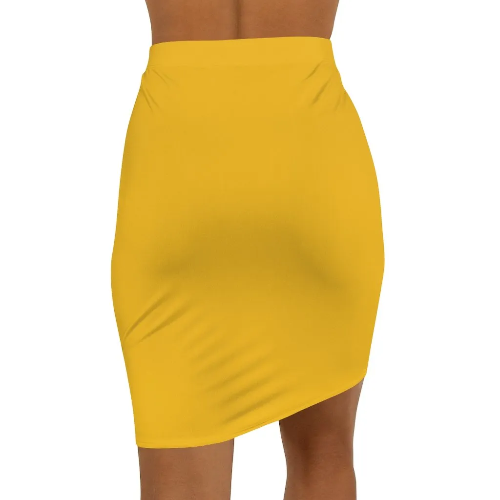 Uniquely You Womens Skirt / Yellow Pencil Skirt