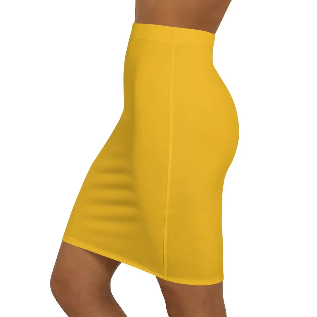 Uniquely You Womens Skirt / Yellow Pencil Skirt