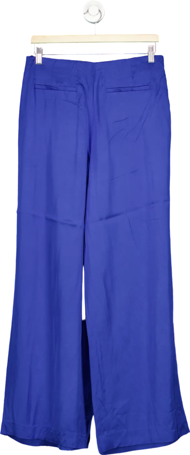 Zara Blue Wide-Leg Trousers UK L